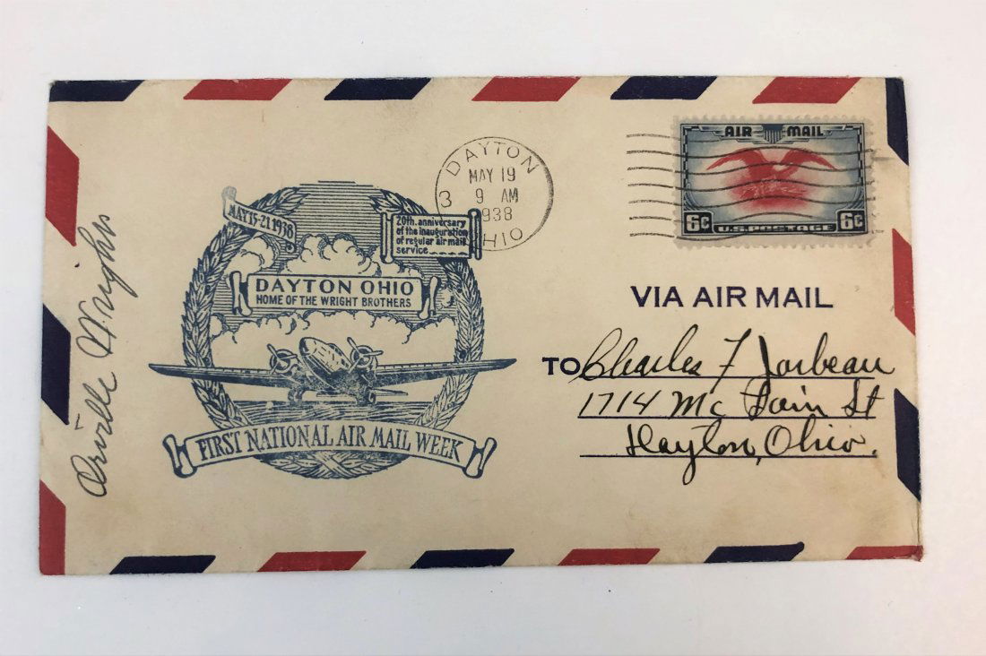Orville Wright Hand Signed Dayton Ohio Envelope (1 of 4)