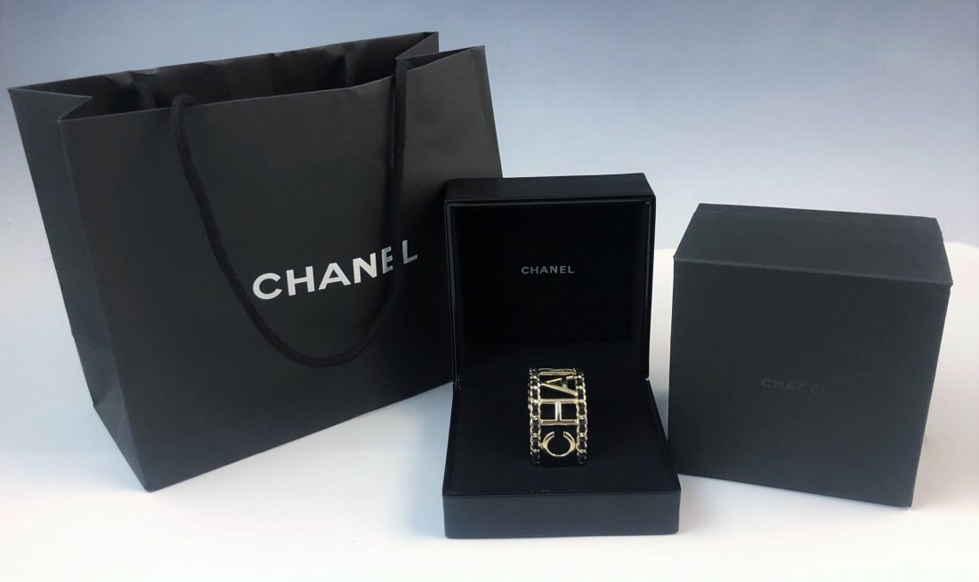 Authentic Chanel Logo Cuff (1 of 8)