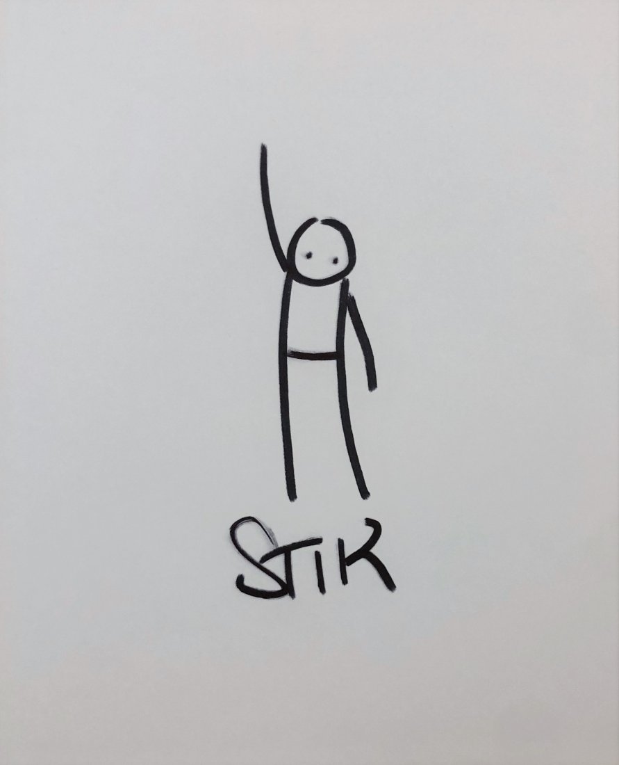 Stik - Untitled, Ink on Paper (Liberty Figure) (1 of 5)