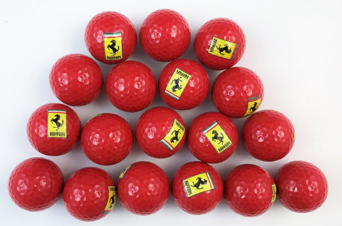 Grouping of 18 Ferrari Golfballs (1 of 2)