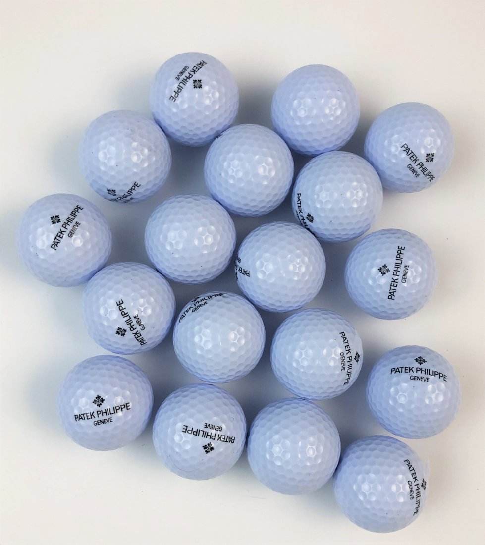 Lot of 18 Patek Philippe Swiss Promotion Golf Balls: PATEK PHILIPPE (SWISS) Lot of 18 promotion golf balls for Patek Philippe products