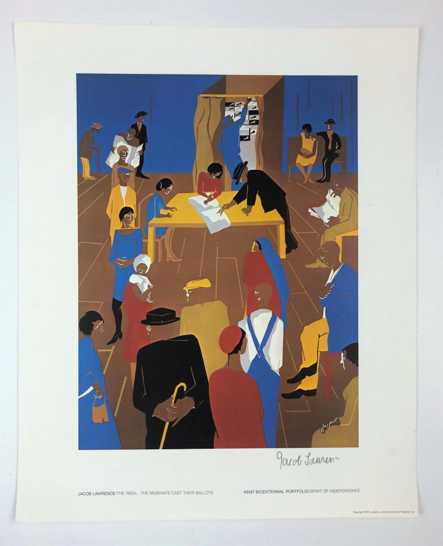 Jacob Lawrence - Migrants Cast Their Ballots (Signed) (1 of 4)