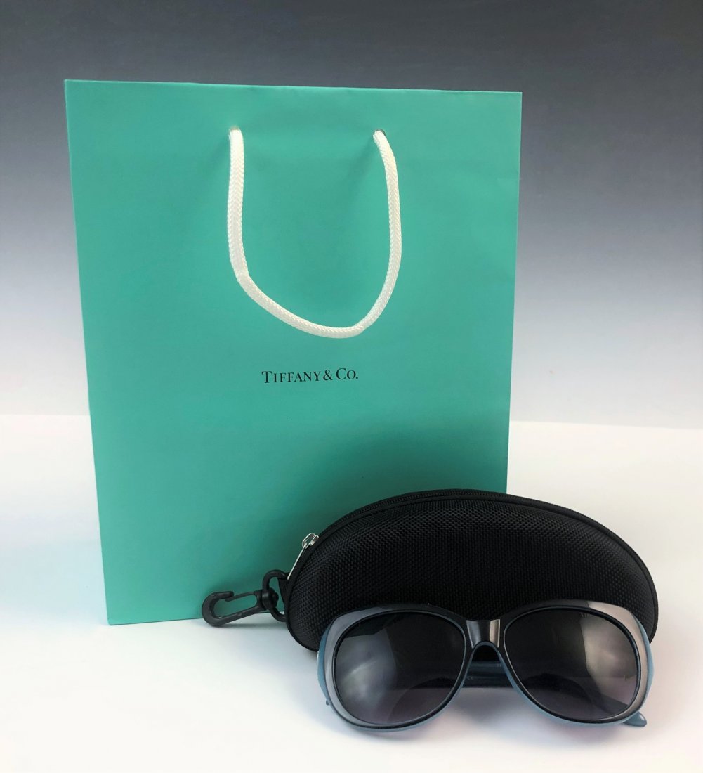 Tiffany & Co. Blue/Black and Gold Ladies Sunglasses (1 of 5)