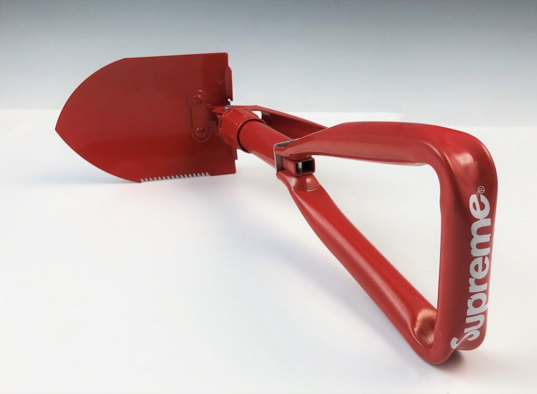 Supreme SOG Collapsible Shovel: SUPREME SOG collapsible shovel tool issued by Supreme