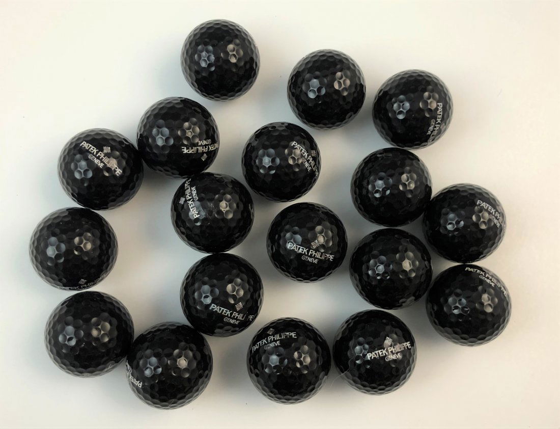 Lot of 18 Patek Philippe Swiss Promotion Golf Balls: PATEK PHILIPPE (SWISS) Lot of 18 promotion golf balls for Patek Philippe products