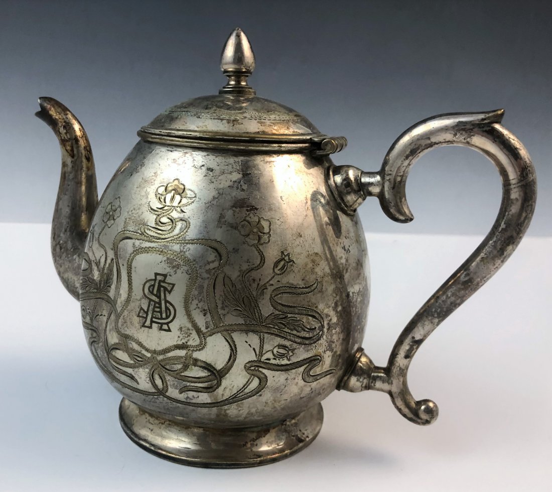 Albert Speer German Owned Tea Pot: ALBERT SPEER (1905-1981) Teapot, German owned by Albert Speer with designed "AS" initials. 5 1/2" Albert Speer was the Minister of Armaments in Germany during World War II. In 1981 he was senteced at 