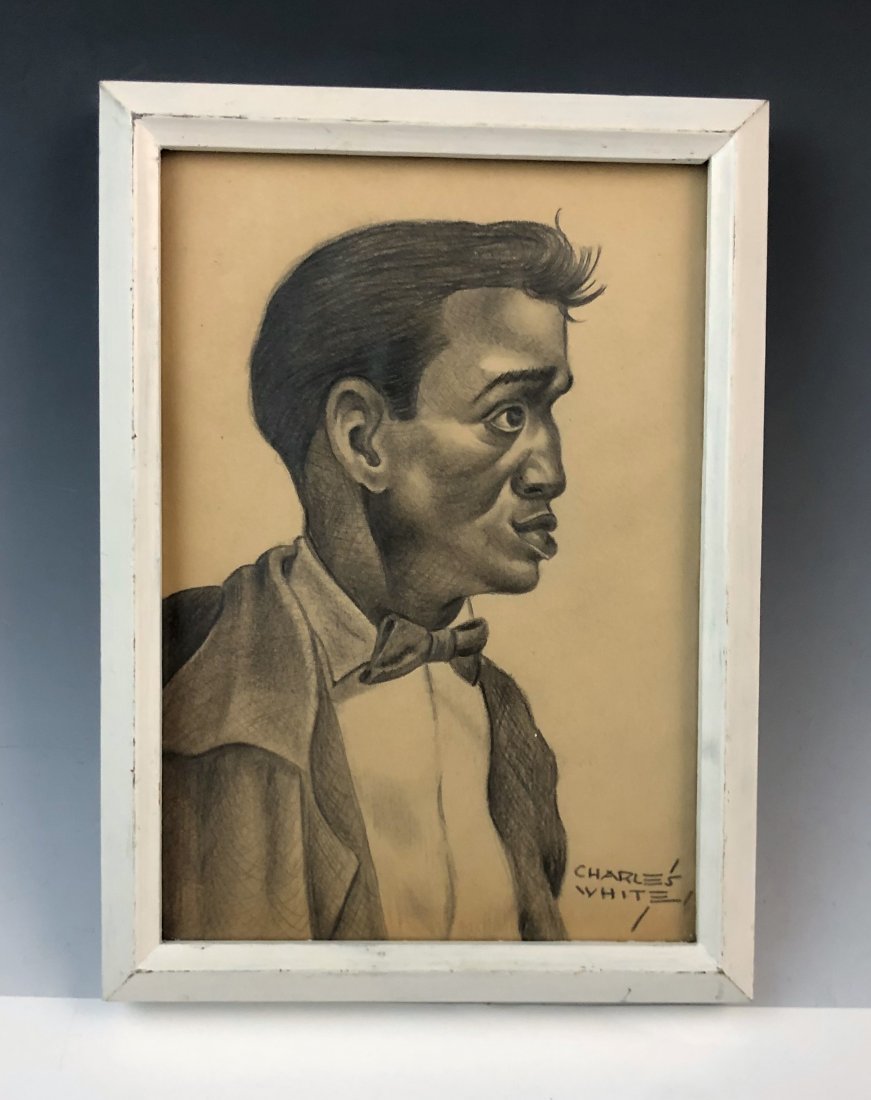 Charles White - Sammy Davis Jr. Pencil Study c. 1959 (1 of 5)