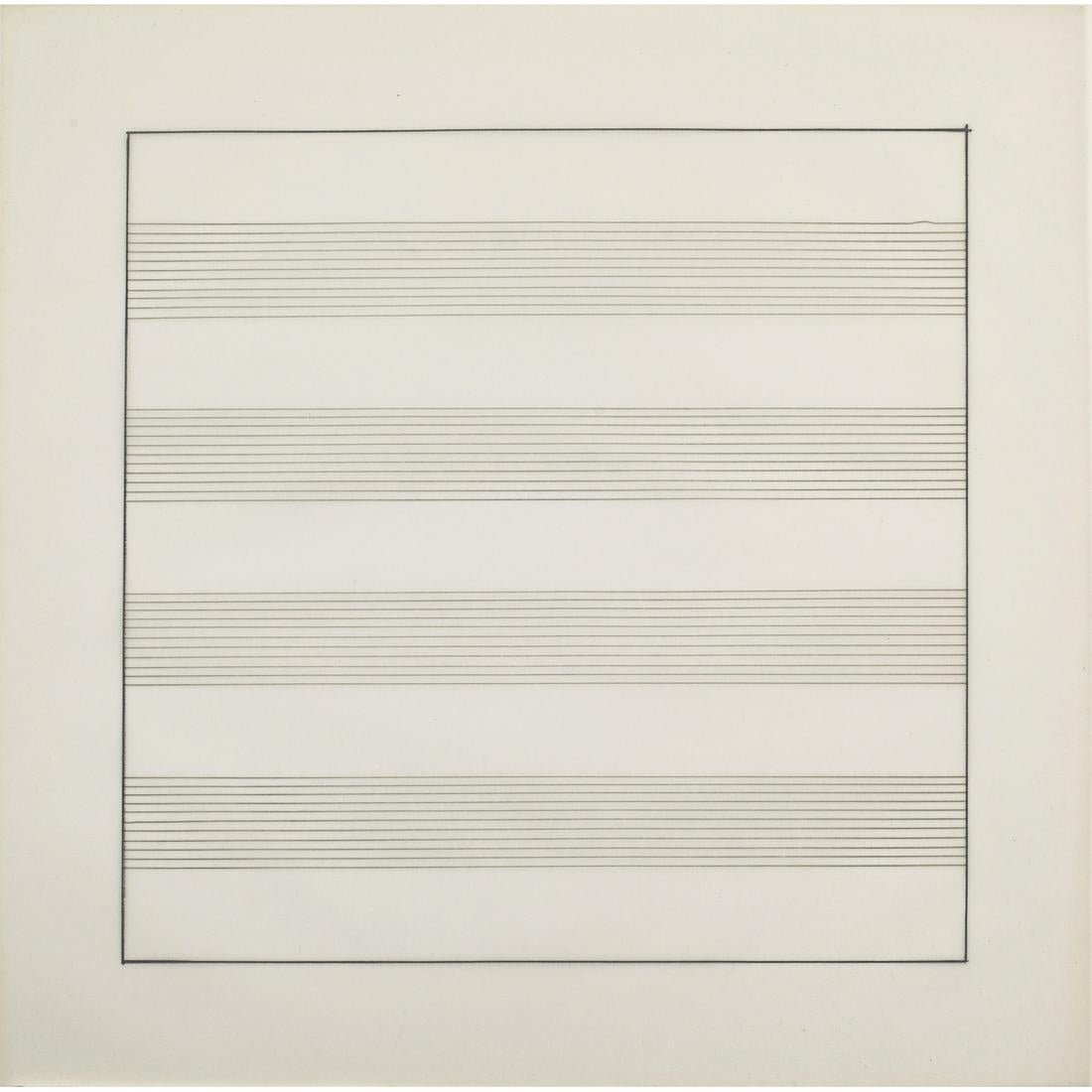 Agnes Martin - Untitled Lithograph c. 1991 (1 of 1)