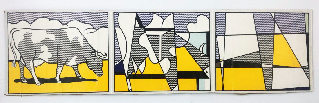 Roy Lichtenstein - Cow Going Abstract 1974 (Signed) (1 of 2)