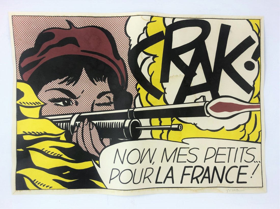 Roy Lichtenstein - CRAK! Lithograph (Pencil Signed) (1 of 4)