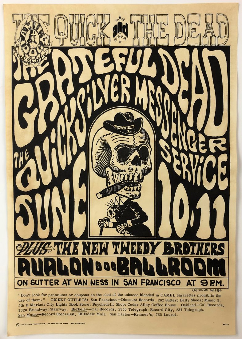 Wes Wilson - The Grateful Dead Concert Poster (1 of 1)