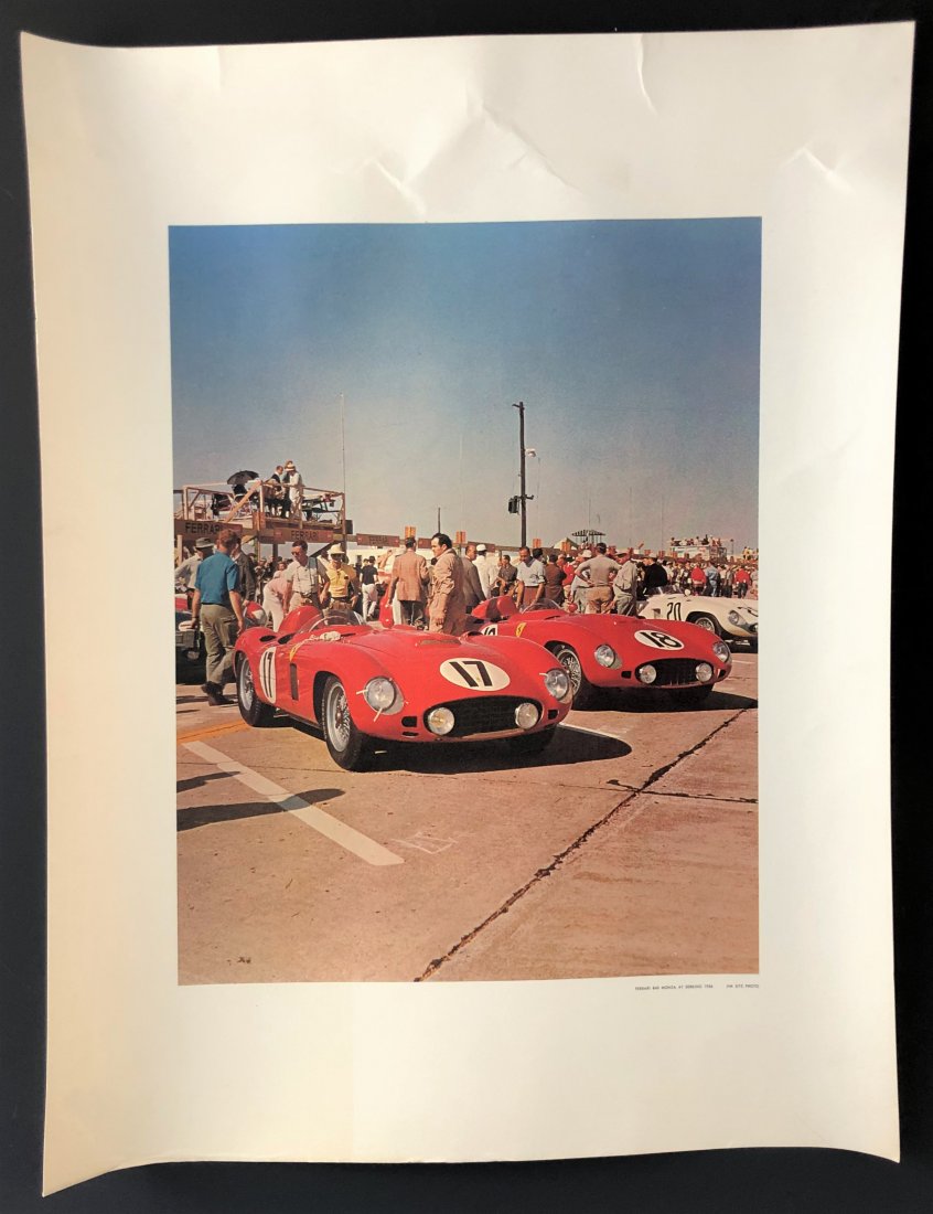 Ferrari 860 Monza Sebring 1956 Lithograph by Jim Sitz (1 of 1)