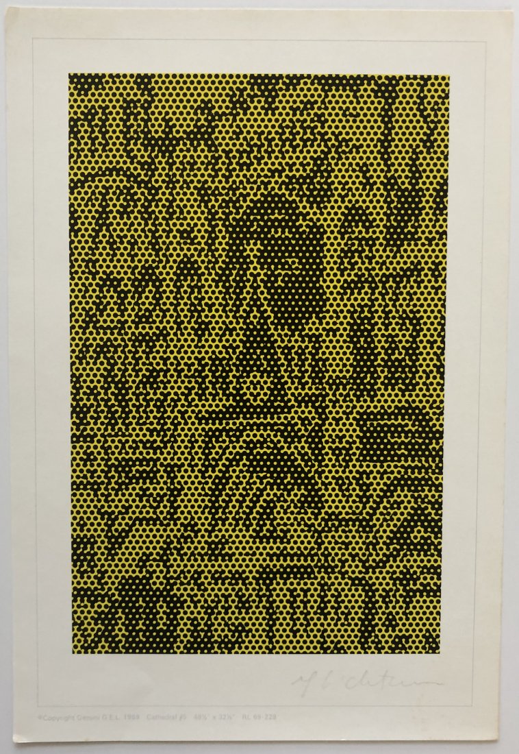 Roy Lichtenstein - Cathedral #5 Signed (Gemini G.E.L.) (1 of 3)