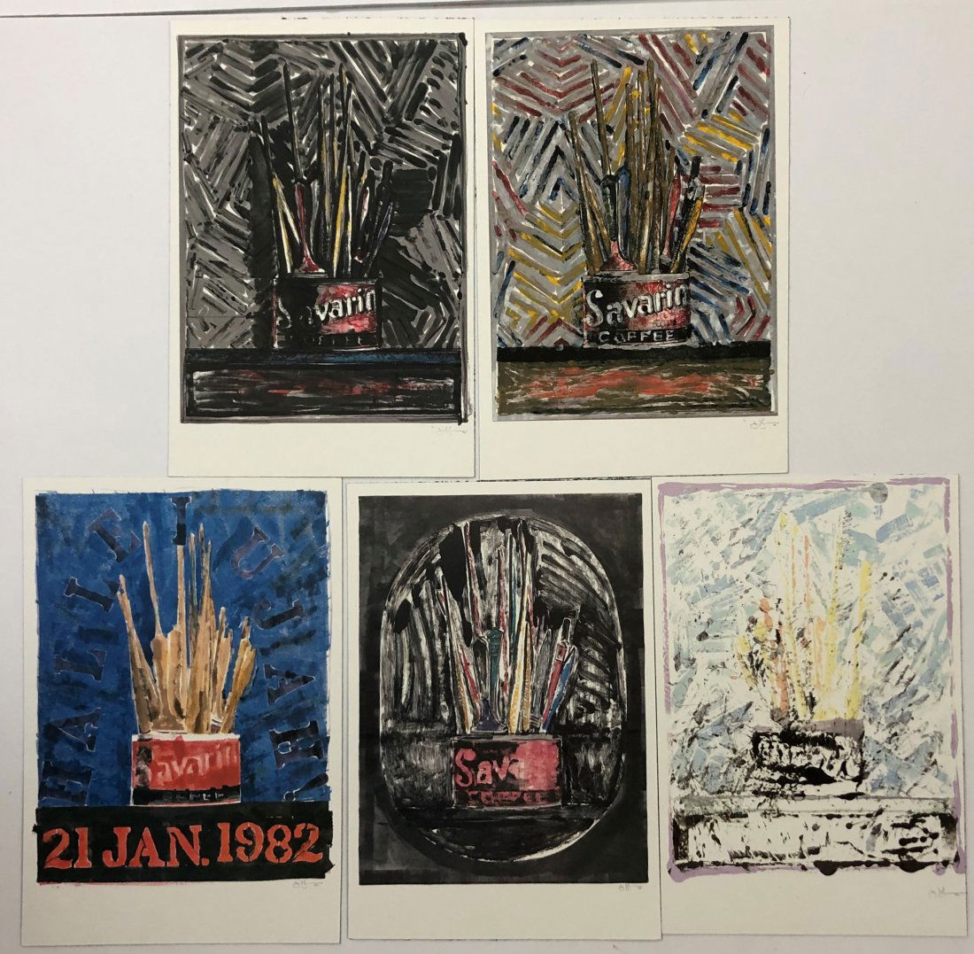 Grouping of 5 Jasper Johns Offset Lithographs (1 of 6)