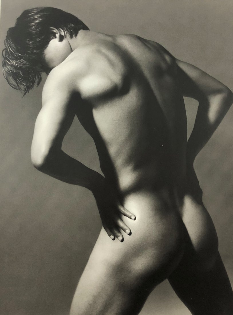 Herb Ritts - Kazu, Male Nude, 1995: HERB RITTS (1952-2002) Kazu, Male Nude, 1995 Photo-litho 11 3/4" x 8 3/4"