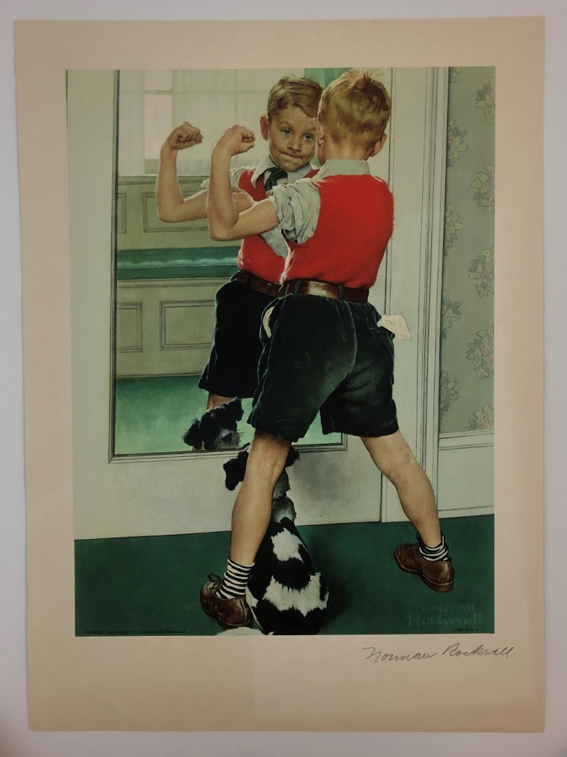 Norman Rockwell - The Muscleman Lithograph (Signed) (1 of 1)