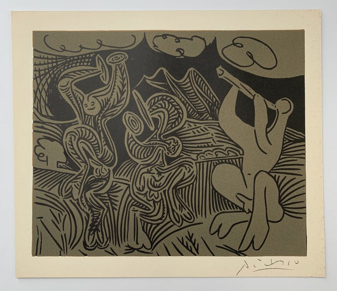 Pablo Picasso -  Danseurs et musicien, Lincout (Signed) (1 of 3)