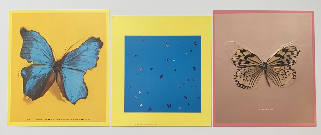 Grouping of 3 Damien Hirst Butterfly Colored Prints (1 of 4)
