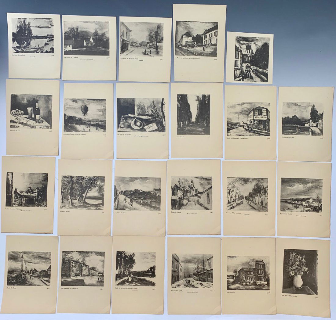 Grouping of 23 Maurice de Vlaminck Collotypes 1920s (1 of 5)