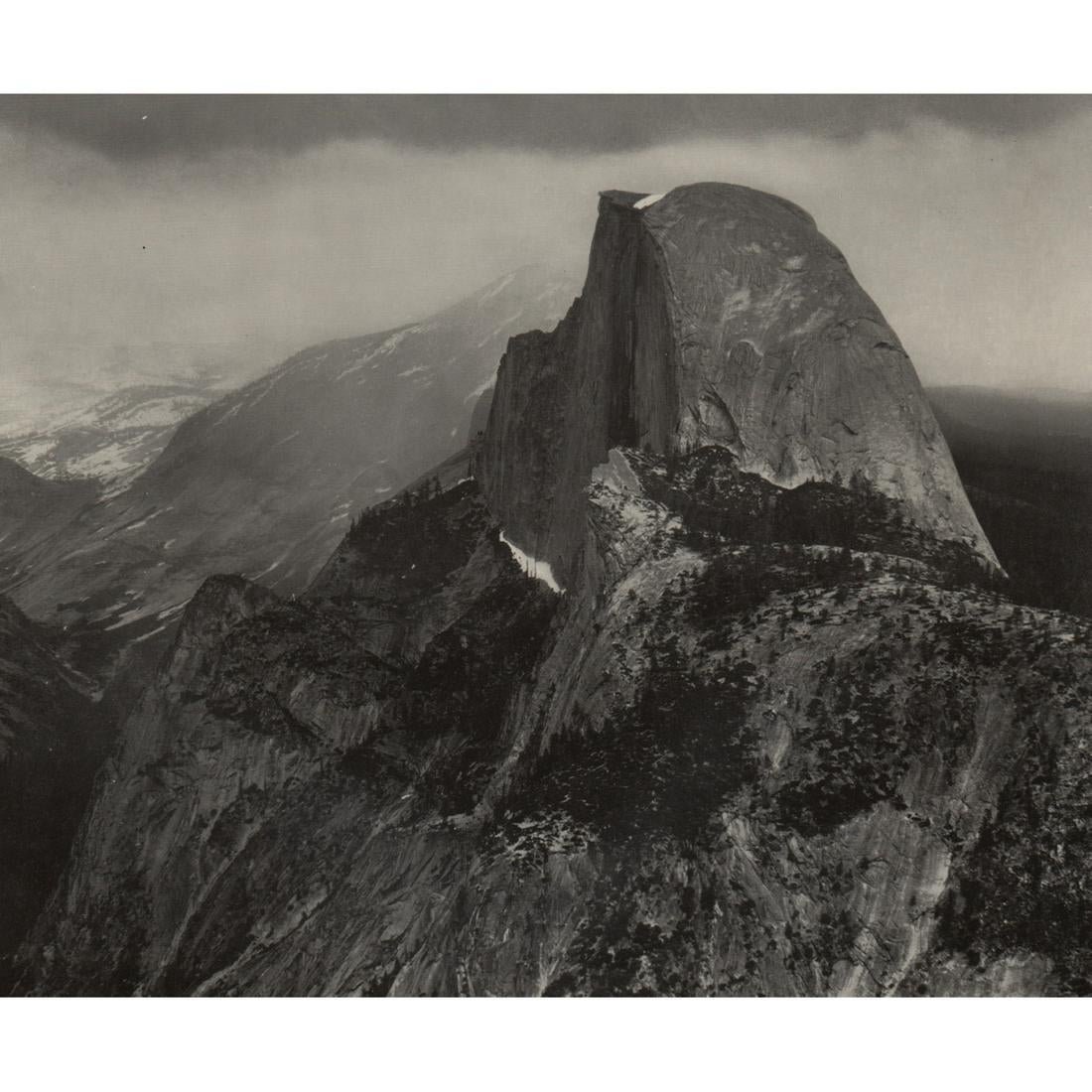 Ansel Adams - Half Dome, Glacier Point 1950: ANSEL ADAMS (1902-1984) Half Dome, Glacier Point, 1950 Photo-litho 9" x 6 1/2"