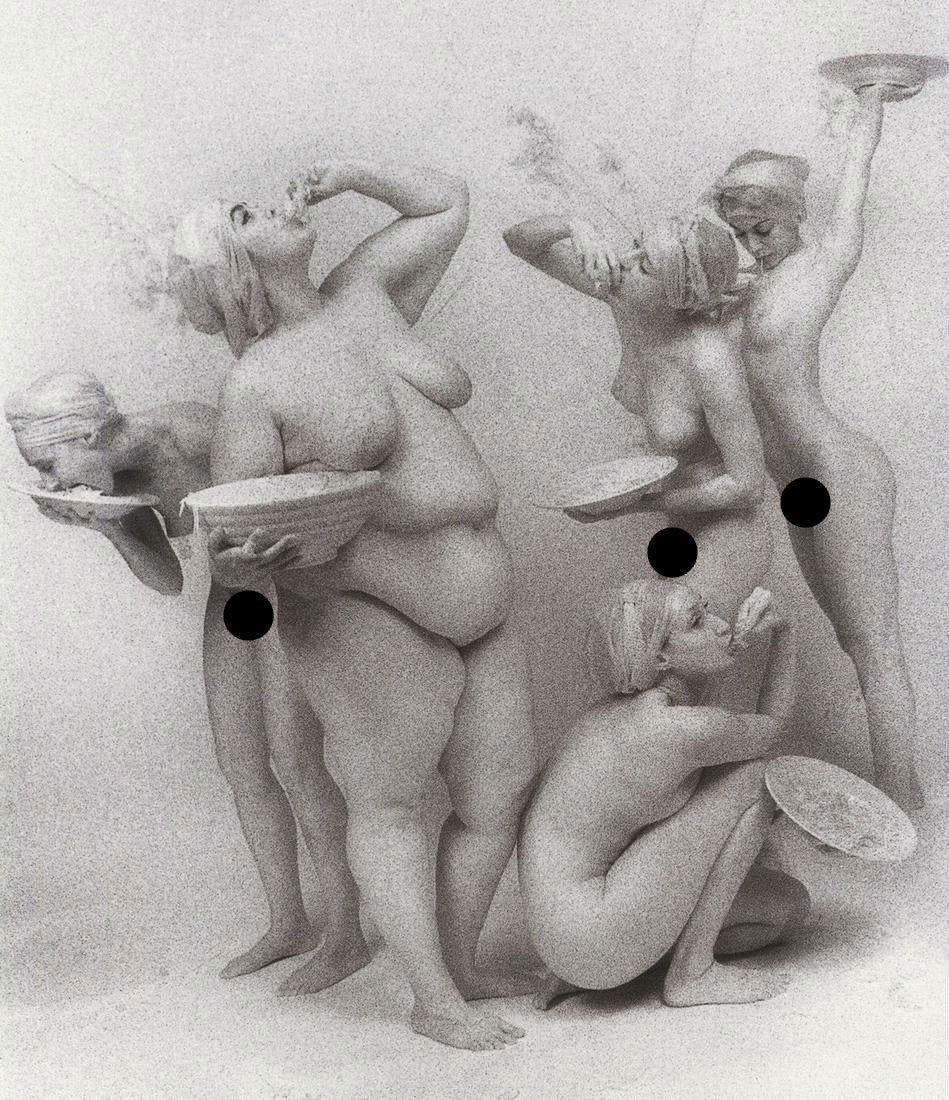 Lynn Bianchi - Five Women eating Spaghetti, 1998 (1 of 1)