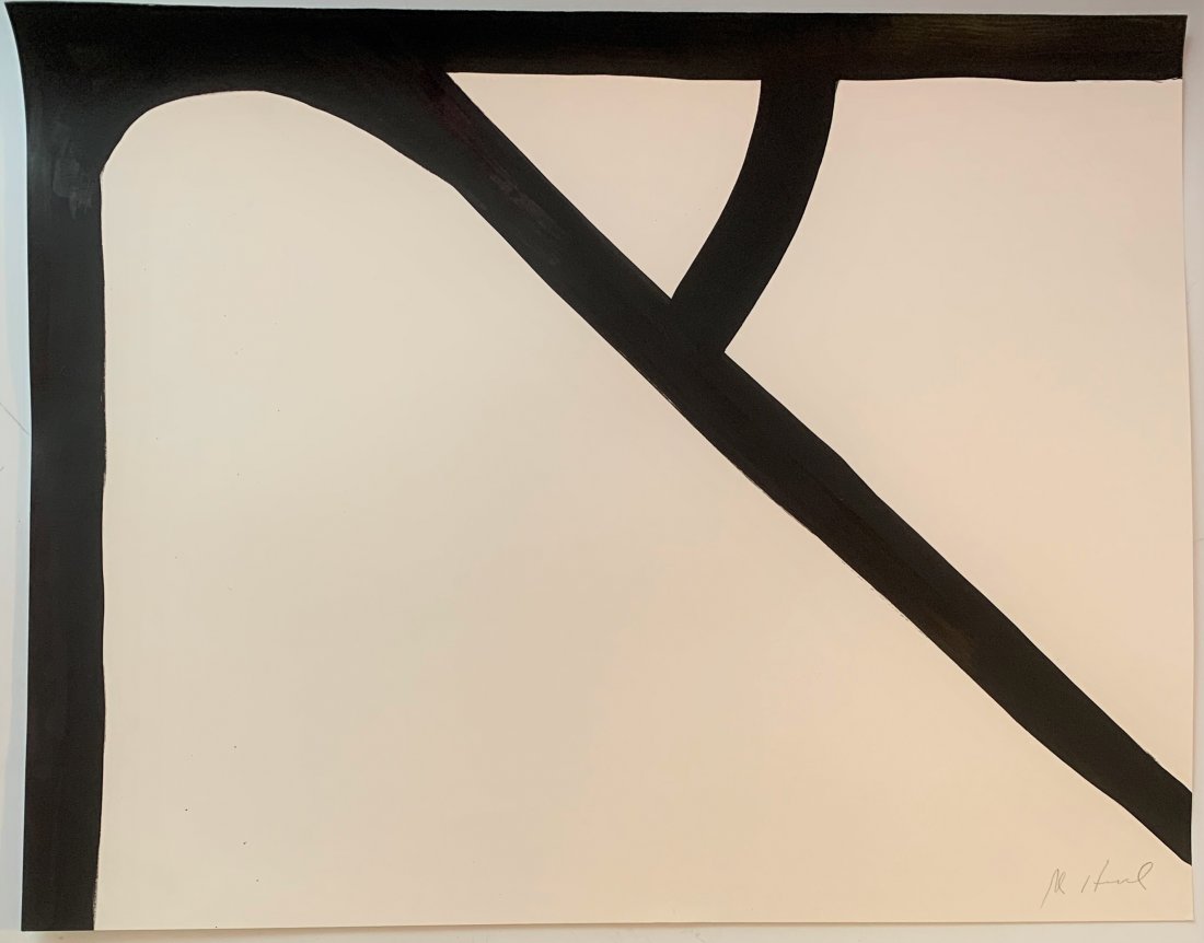 Al Held - Untitled, Ink on Paper: AL HELD (1928-2005) Untitled Ink on paper 22" x 28" Signed lower right side