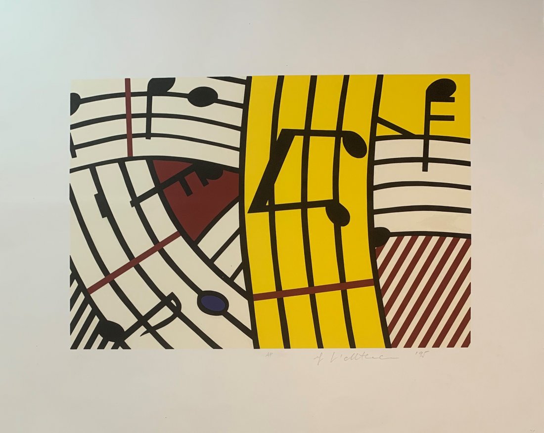 Roy Lichtenstein - Muscial Notes Screenprint 1995 (1 of 7)