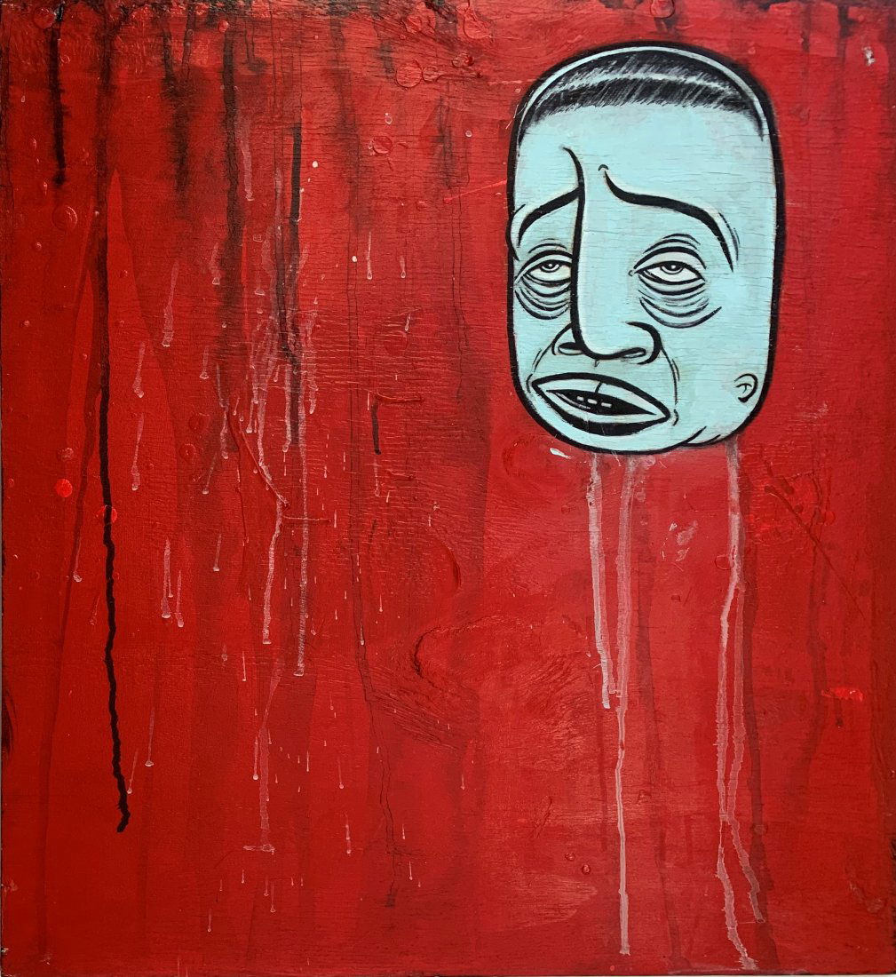 Attrib. Barry McGee Acrylic/Wood (Gallery Provenance) (1 of 6)