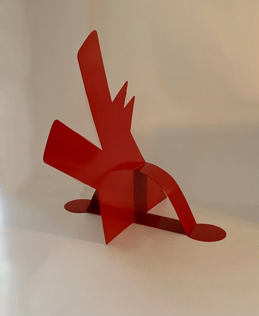 Large Keith Haring Enamel Steel Dog Sculpture (After) (1 of 9)