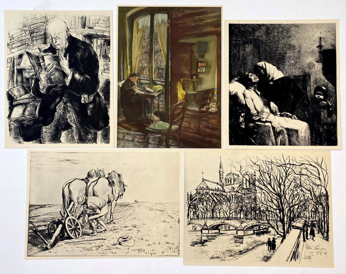 Grouping of 5 French Master Engravings (1 of 1)