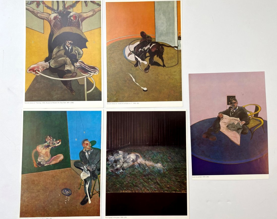 Grouping of 5 Francis Bacon Vintage Offset Lithographs (1 of 3)