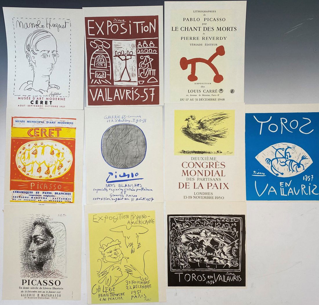 Grouping of 10 Pablo Picasso Vintage Posters (1 of 4)