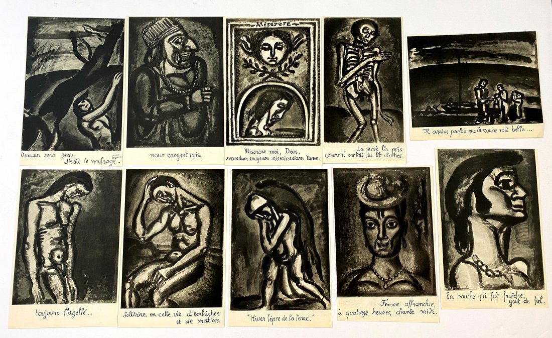 Grouping of 10 Georges Rouault Mid Century Aquatints (1 of 4)