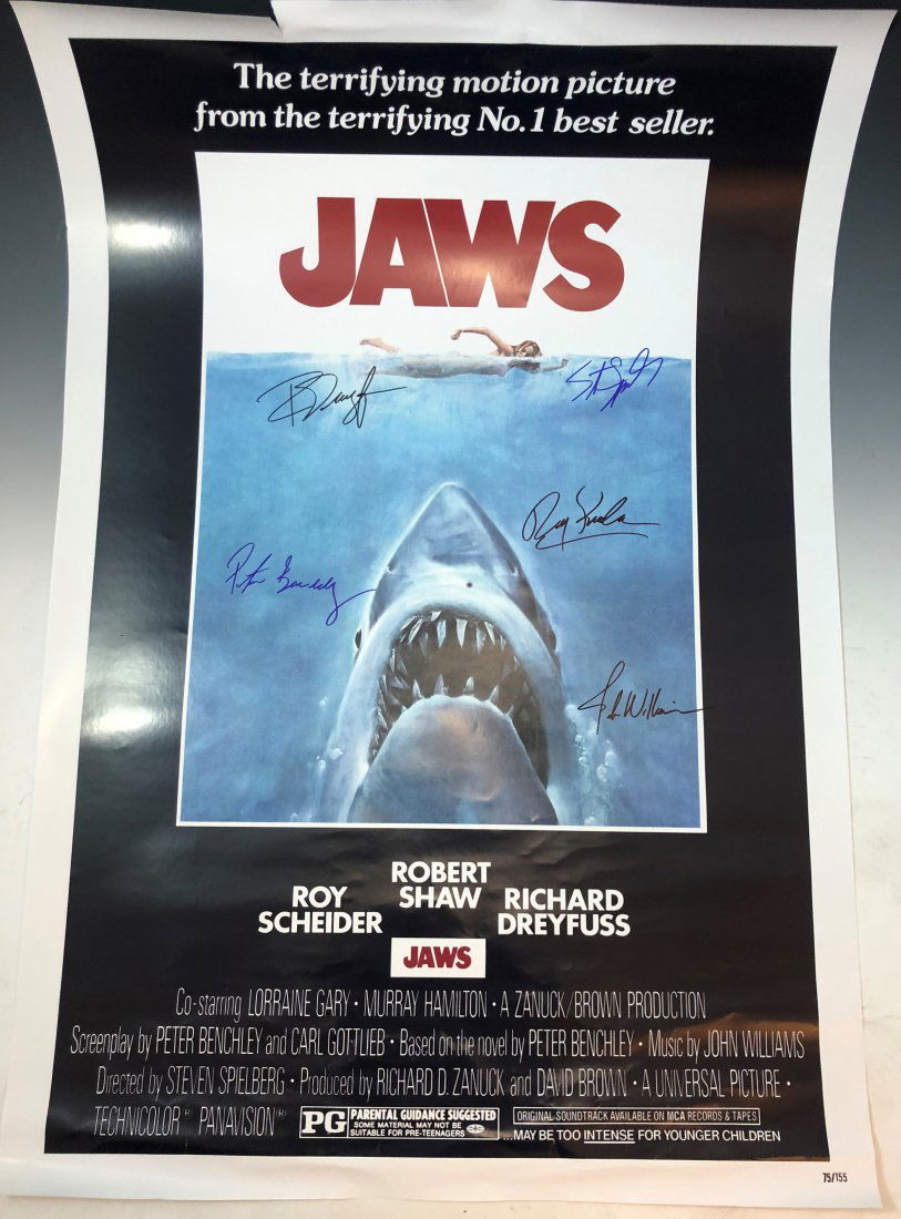Jaws Movie Poster (Cast Signed) (1 of 2)