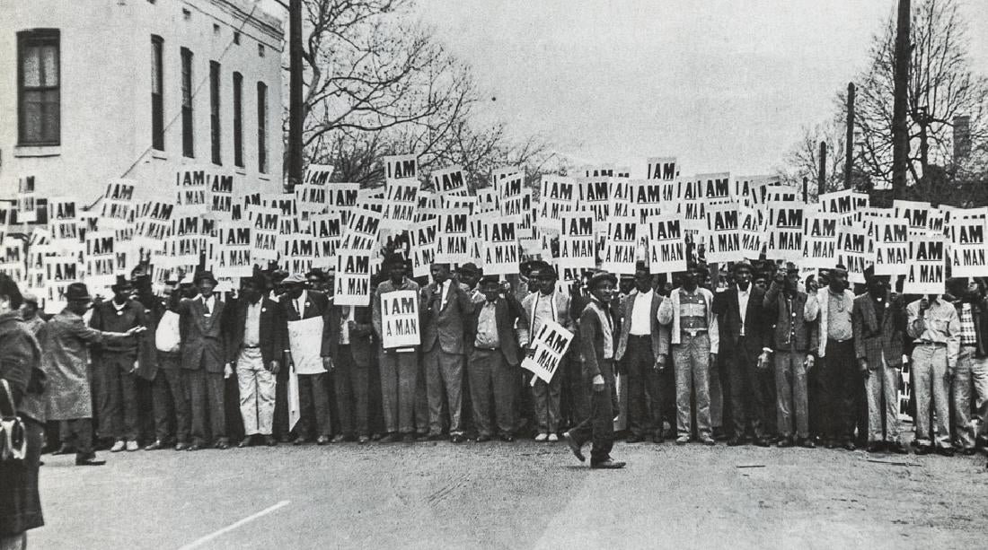 Ernest Withers - I Am a Man, 1968: ERNEST WITHERS (1922-2007) I am a Man, 1968 Photo-litho 8" x 4 1/2"