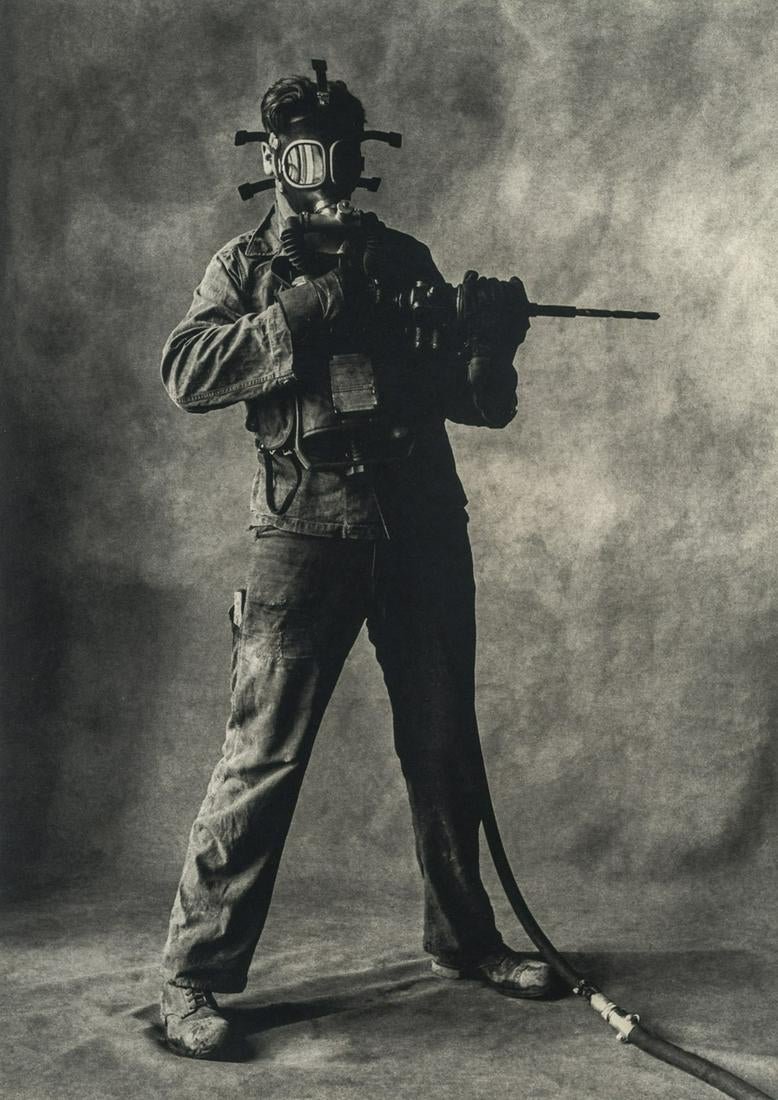 Irving Penn - Gas Company Mechanic, NY, 1951: IRVING PENN (1917-2009) Gas Company Mechanic, NY, 1951 Photo-litho 6 1/2" x 9"