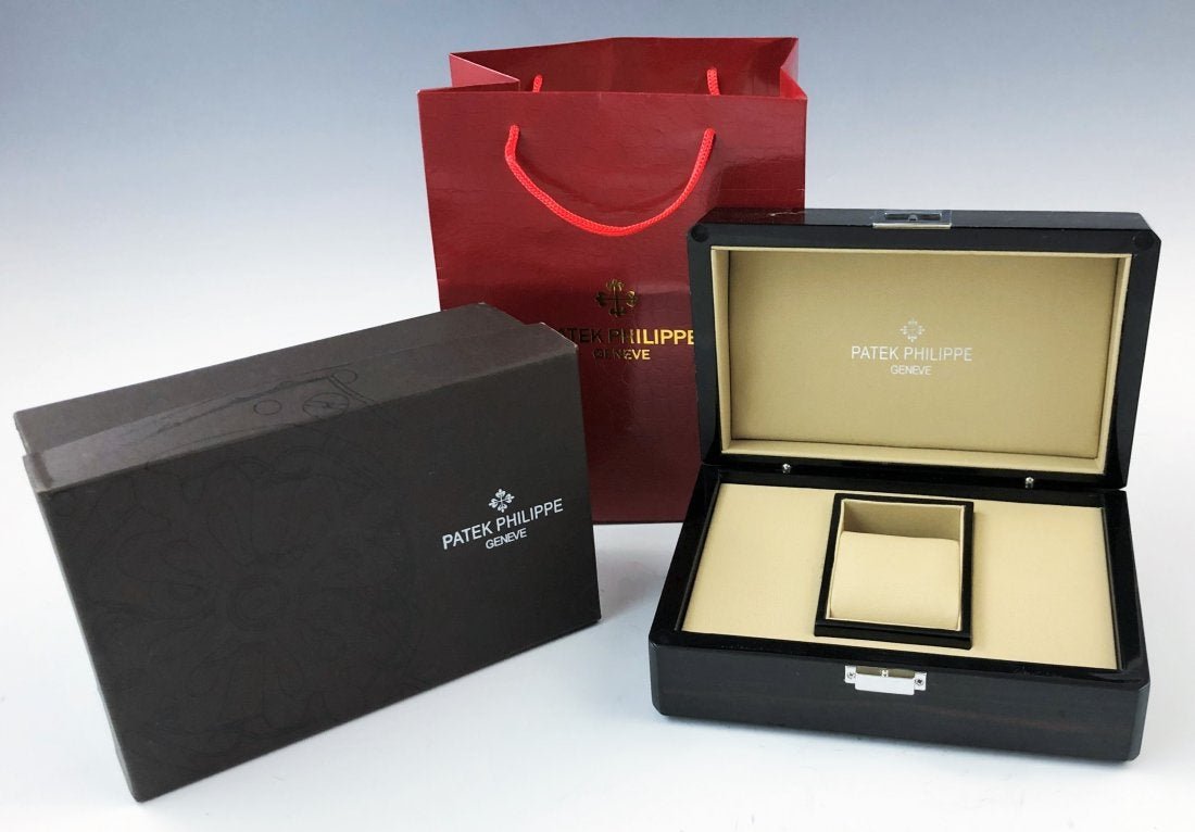 Wood Watch Storage Box marked Patek Philippe (1 of 6)