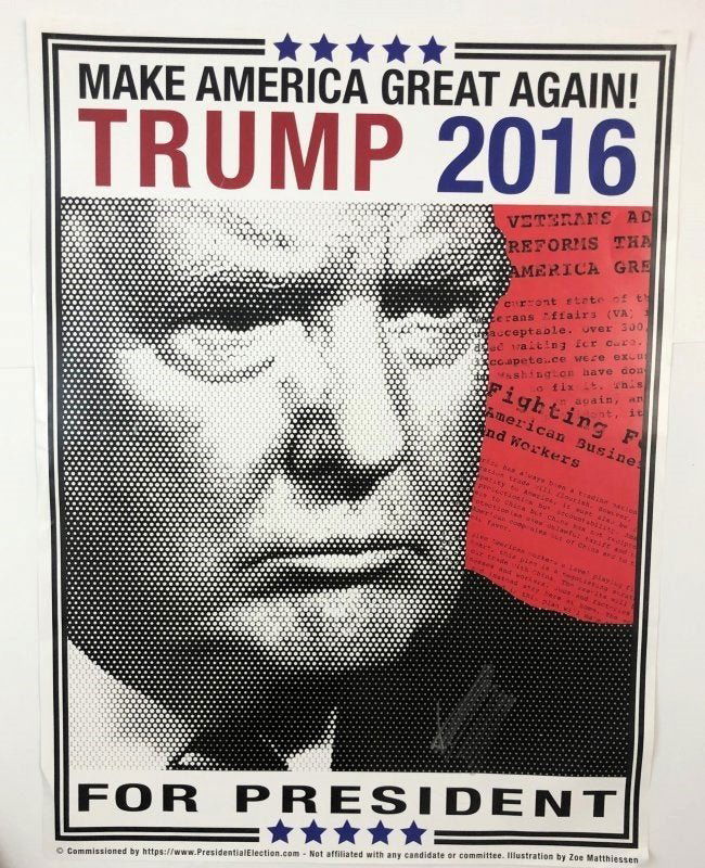 Donald Trump - Make America Great Poster 2016 (Signed) (1 of 1)