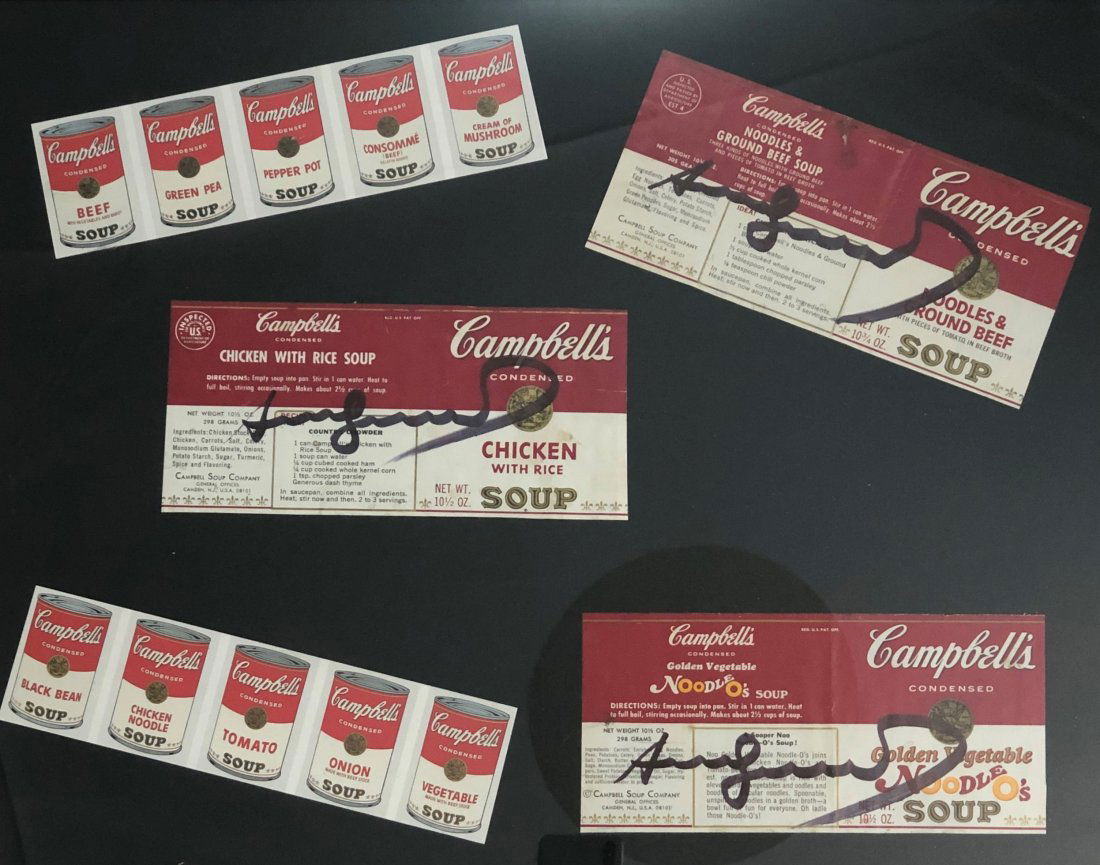 Andy Warhol Soup Label Collage (Signed) (1 of 4)