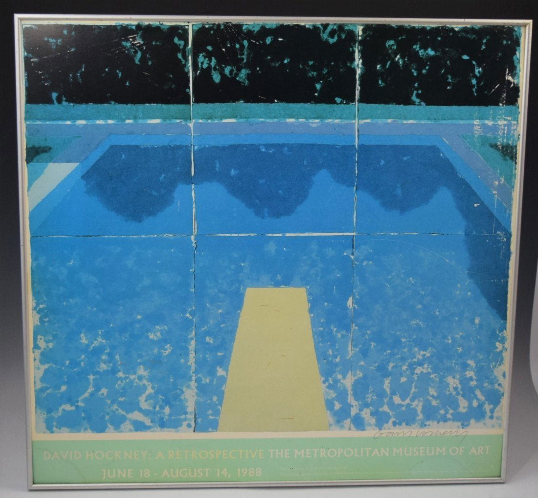 David Hockney, Signed Swimming Pool (Poster) (1 of 6)