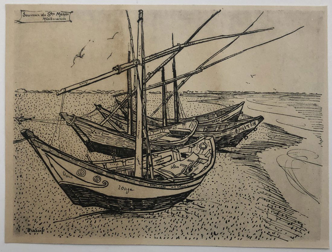 Vincent van Gogh - Saintes-Maries Engraving 1888 (1 of 3)