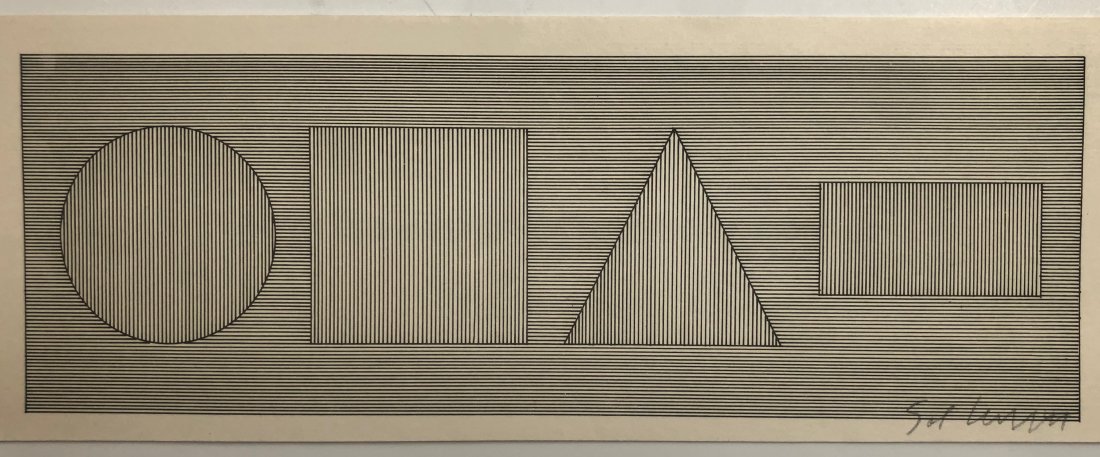 Sol Lewitt - Circle, Square, Triangle 1980 Hand Signed (1 of 7)