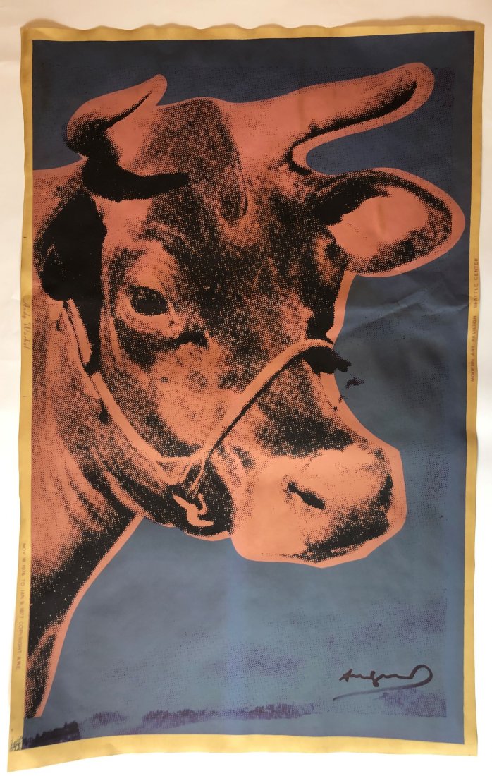 Andy Warhol - Purple Cow Offset Lithograph Hand Signed (1 of 6)