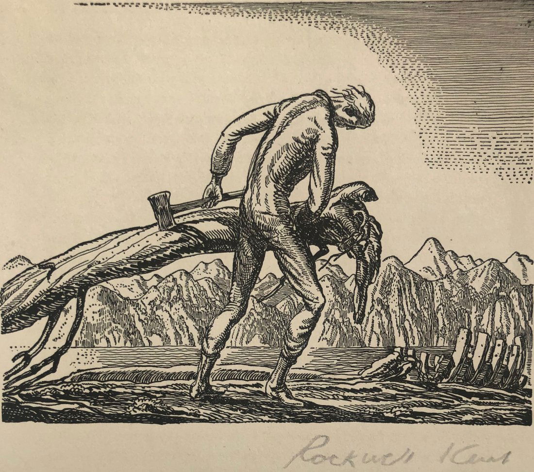 Rockwell Kent - Driftwood, 1927 Engraving Pencil Signed (1 of 1)