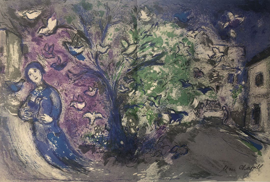 Marc Chagall - Two Sheet Vtg Lithograph (Hand Signed) (1 of 2)