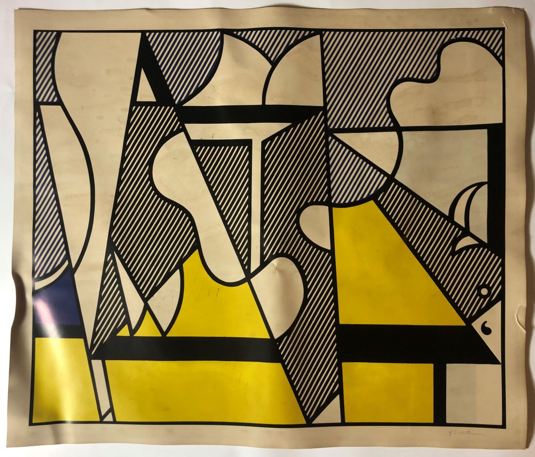 Roy Lichtenstein - Cow Going Abstract (Hand Signed) (1 of 7)