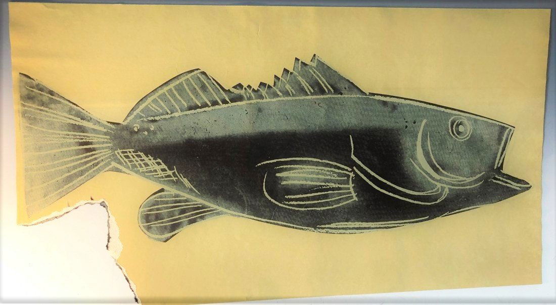 Andy Warhol - Fish, 1983, Colored Print (Torn) (1 of 3)