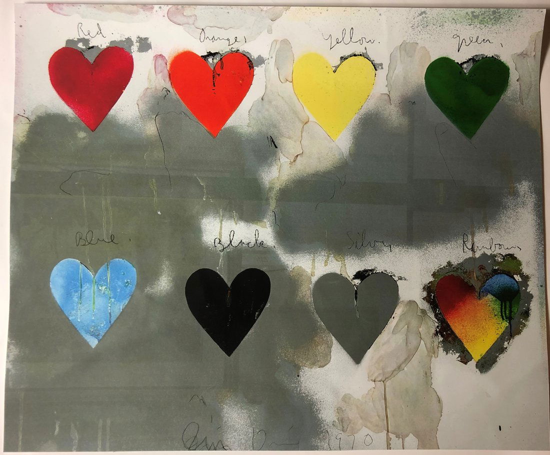 Jim Dine - Hearts 1970 Offset Lithograph (1 of 2)