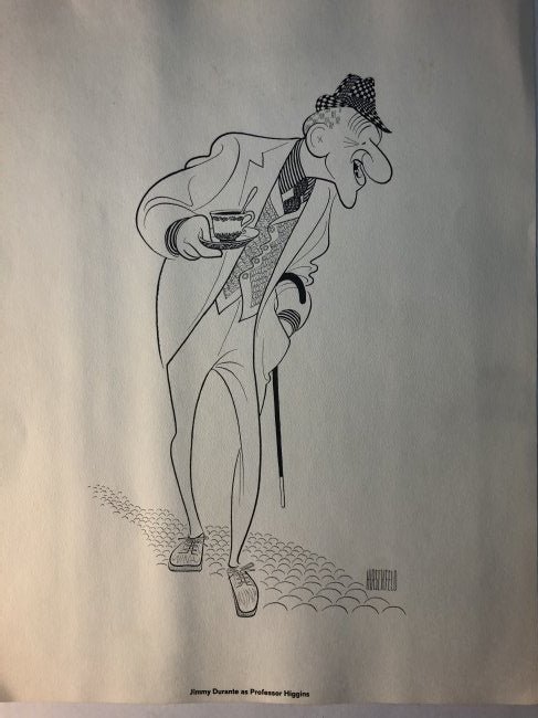 Al Hirschfeld - Jimmy Durante as Professor Higgins 1964 (1 of 4)