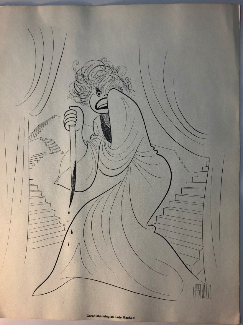 Al Hirschfeld - Carol Channing as Lady Macbeth (1 of 4)